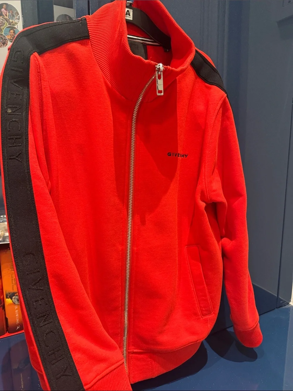Authentic Givenchy Kids Bright Red Zip Jacket with Shorts Never Worn